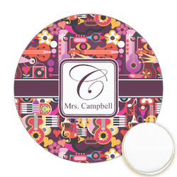 Abstract Music Printed Cookie Topper - Round (Personalized)