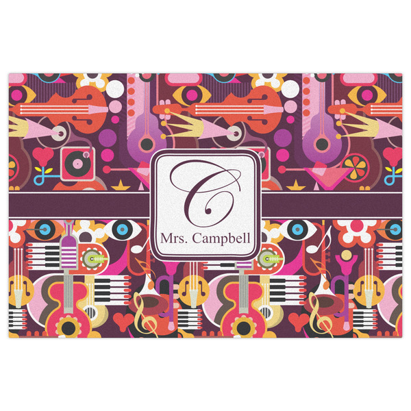 Abstract Music Indoor / Outdoor Rug - 2'x3' - Front Flat