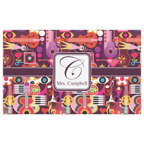 Abstract Music Indoor / Outdoor Rug - 3'x5' - Front Flat