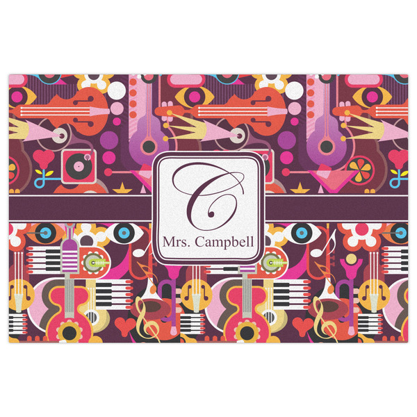 Abstract Music Indoor / Outdoor Rug - 4'x6' - Front Flat