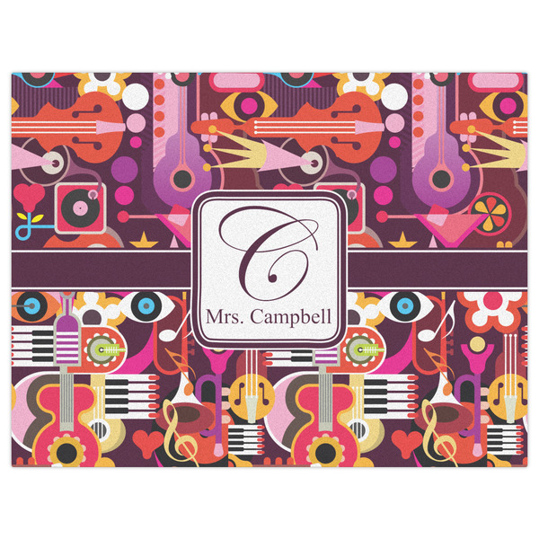 Abstract Music Indoor / Outdoor Rug - 6'x8' - Front Flat