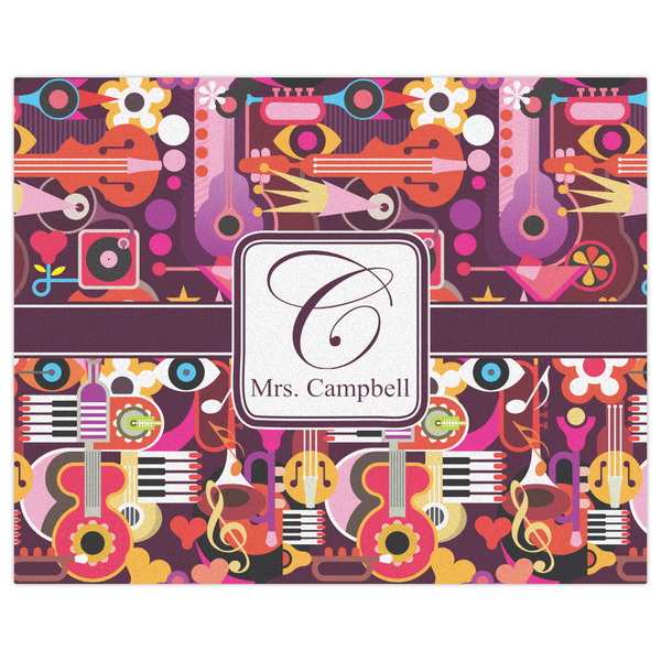 Abstract Music Indoor / Outdoor Rug - 8'x10' - Front Flat