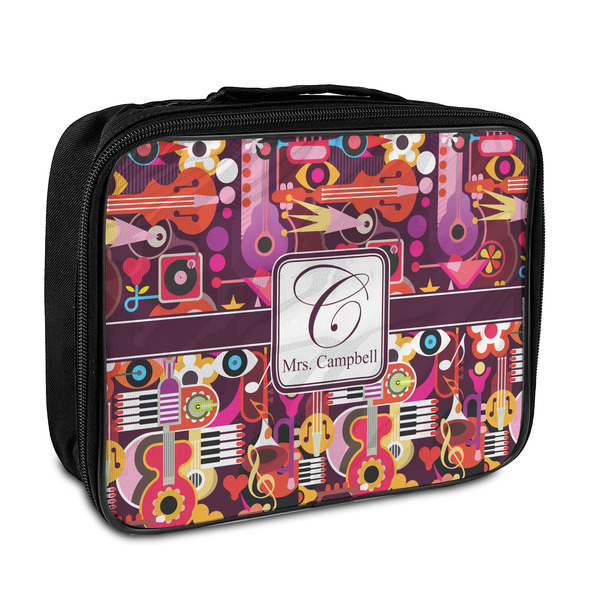 Custom Abstract Music Insulated Lunch Bag (Personalized)