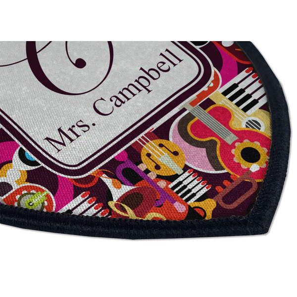 Abstract Music Iron on Shield 3 Detail