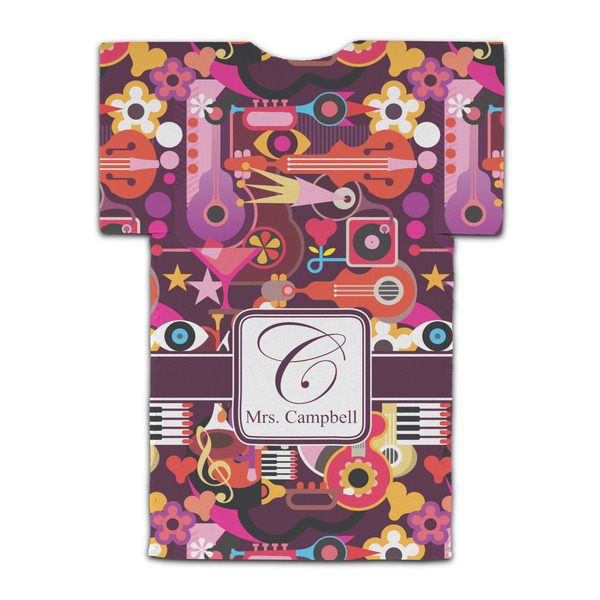 Abstract Music Jersey Bottle Cooler - BACK (flat)