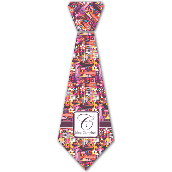 Custom Abstract Music Iron On Tie - 4 Sizes w/ Name and Initial