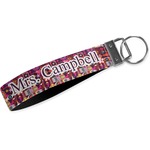 Abstract Music Wristlet Webbing Keychain Fob (Personalized)