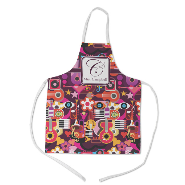 Custom Abstract Music Kid's Apron w/ Name and Initial