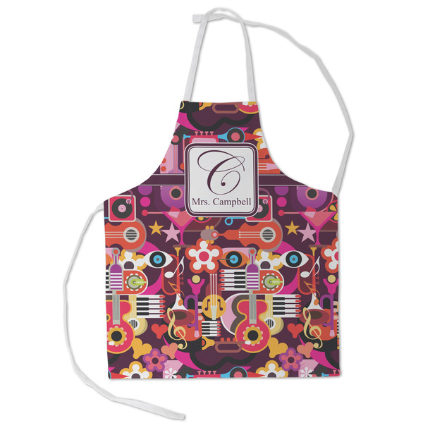 Custom Abstract Music Kid's Apron - Small (Personalized)
