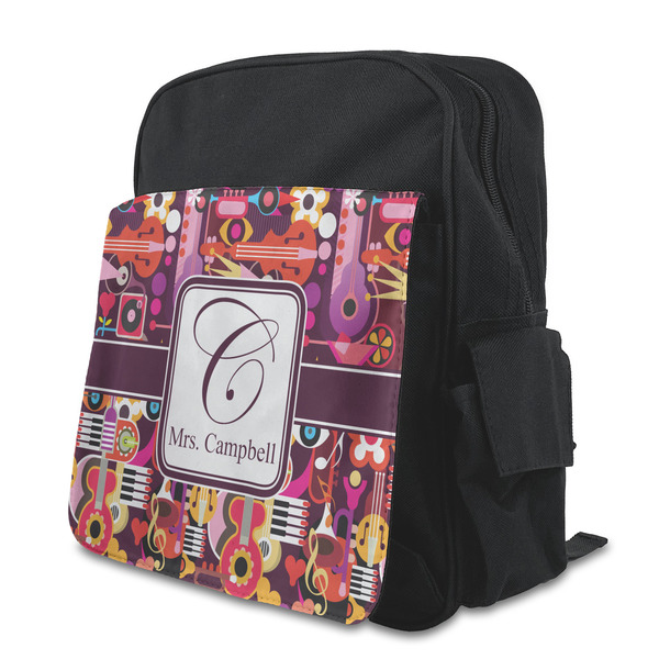 Custom Abstract Music Preschool Backpack (Personalized)