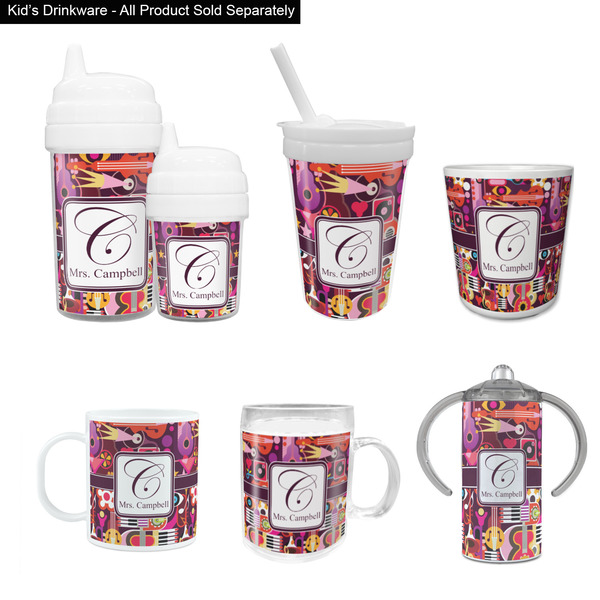 Abstract Music Kid's Drinkware - Customized & Personalized