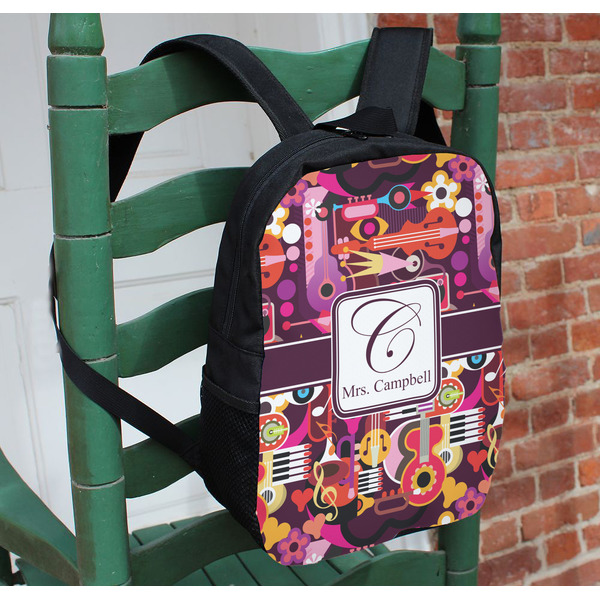 Abstract Music Kids Backpack - In Context