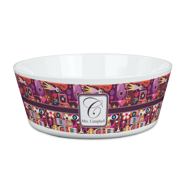 Custom Abstract Music Kid's Bowl (Personalized)