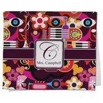 Abstract Music Kitchen Towel - Poly Cotton w/ Name and Initial