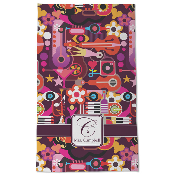 Abstract Music Kitchen Towel - Poly Cotton - Full Front