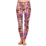 Abstract Music Ladies Leggings - 2X-Large