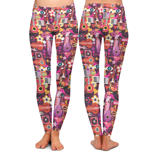 Abstract Music Ladies Leggings - Front and Back