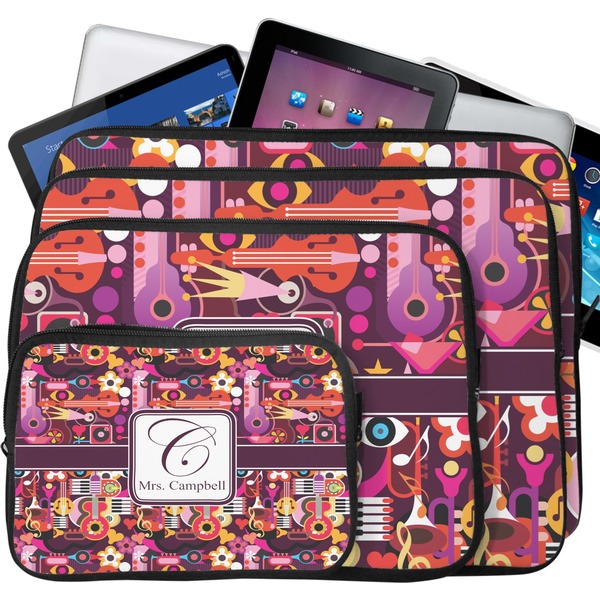 Abstract Music Laptop Case Sizes