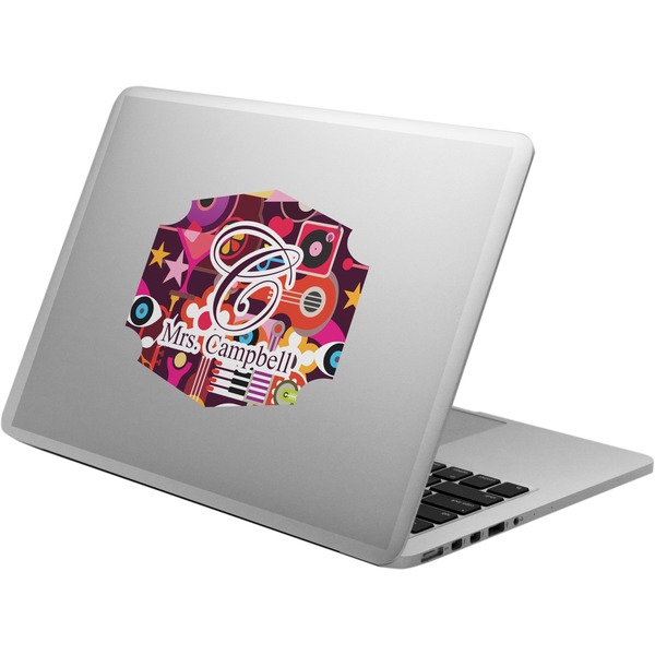 Custom Abstract Music Laptop Decal (Personalized)