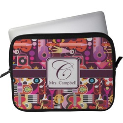 Abstract Music Laptop Sleeve / Case - 13" (Personalized)