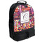Abstract Music Large Backpack - Black - Angled View