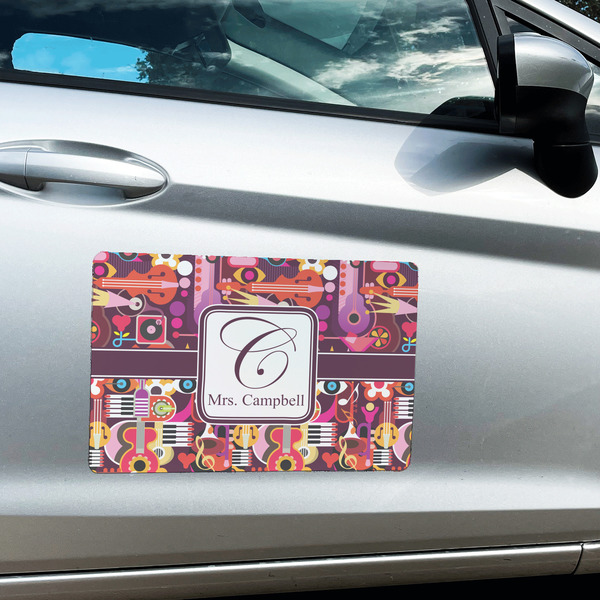 Abstract Music Large Rectangle Car Magnets- In Context