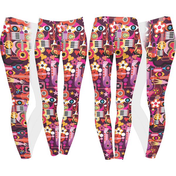 Abstract Music Leggings Turn Around - Apvl