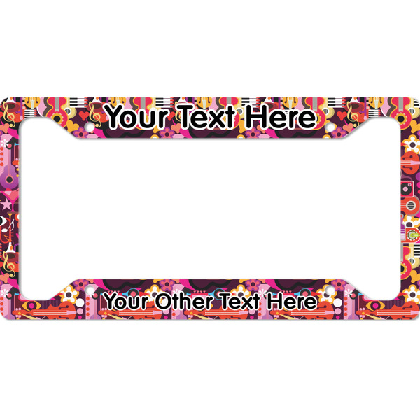 Custom Abstract Music License Plate Frame (Personalized)