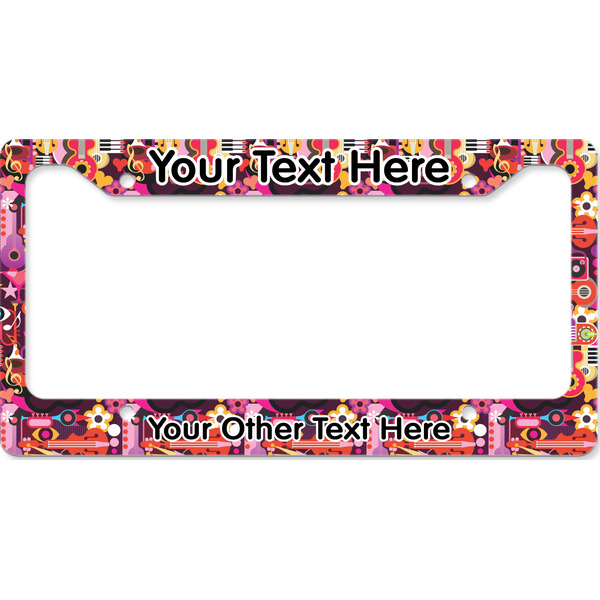 Custom Abstract Music License Plate Frame - Style B (Personalized)