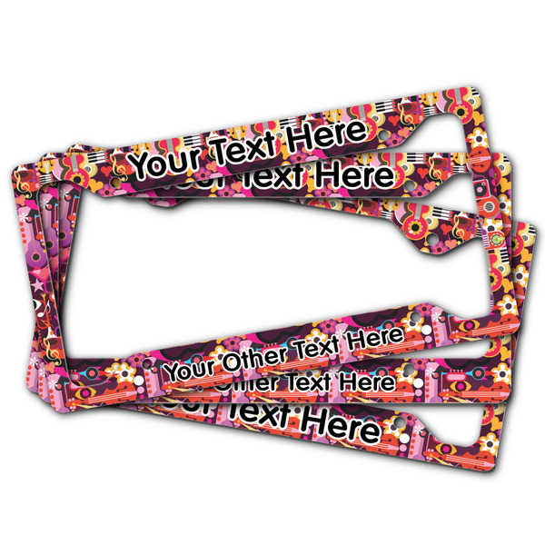 Abstract Music License Plate Frames - (PARENT MAIN)