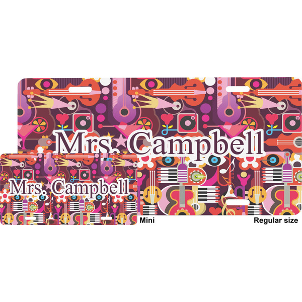 Abstract Music License Plate (Sizes)