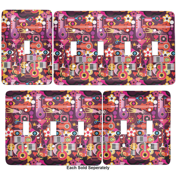 Abstract Music Light Switch Covers all sizes