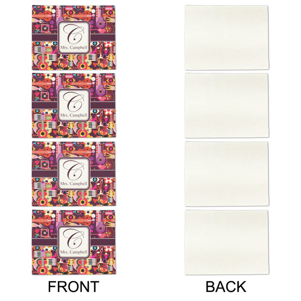 Abstract Music Linen Placemat - APPROVAL Set of 4 (single sided)