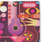 Abstract Music Linen Placemat - DETAIL