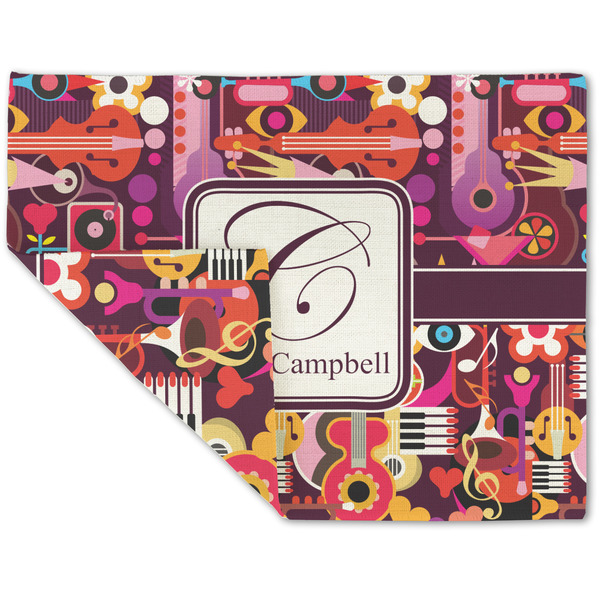 Abstract Music Linen Placemat - Folded Corner (double side)