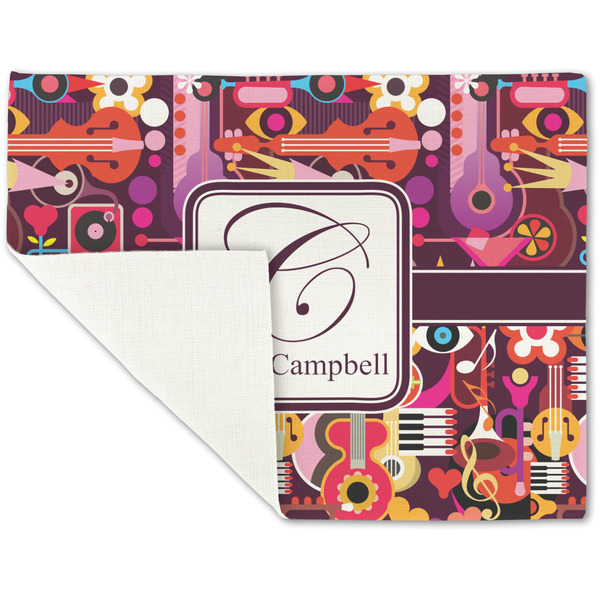 Abstract Music Linen Placemat - Folded Corner (single side)