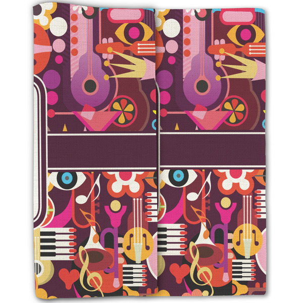 Abstract Music Linen Placemat - Folded Half (double sided)