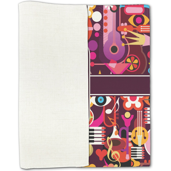Abstract Music Linen Placemat - Folded Half