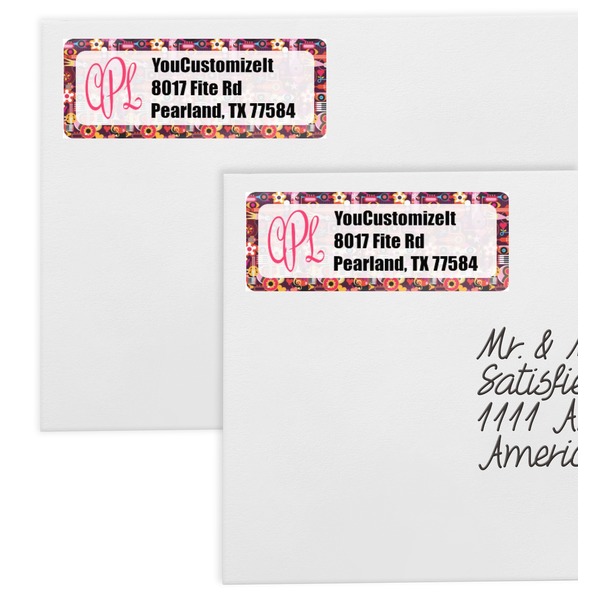 Abstract Music Mailing Labels - Double Stack Close Up