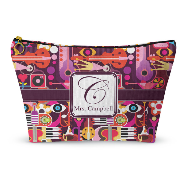 Custom Abstract Music Makeup Bag - Large - 12.5"x7" (Personalized)