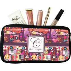 Abstract Music Makeup / Cosmetic Bag - Small (Personalized)