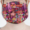 Abstract Music Mask - Pleated (new) Front View on Girl