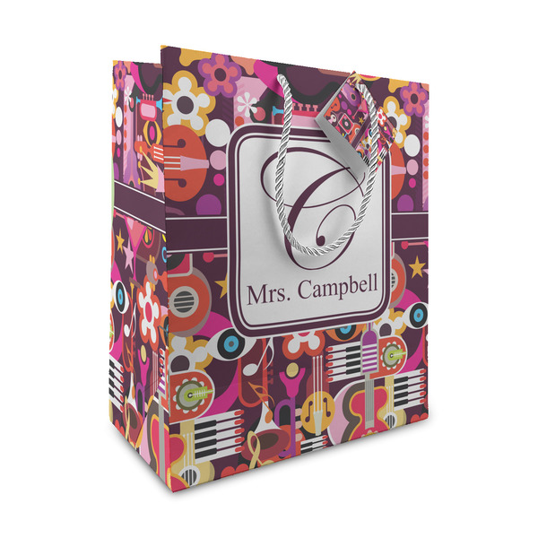 Custom Abstract Music Medium Gift Bag (Personalized)