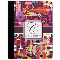 Abstract Music Notebook Padfolio - Medium w/ Name and Initial