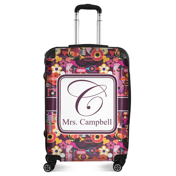 Custom Abstract Music Suitcase - 24" Medium - Checked (Personalized)