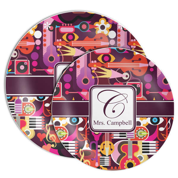 Abstract Music Melamine Plates - PARENT/MAIN