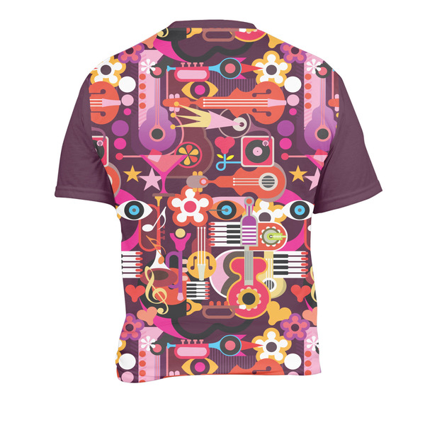 Abstract Music Men's Crew Neck T Shirt Medium - Back