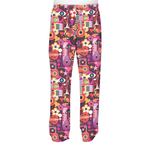 Abstract Music Men's Pjs Back - on model