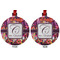 Abstract Music Metal Ball Ornament - Front and Back