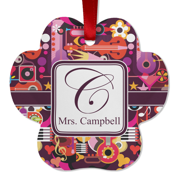 Abstract Music Metal Paw Ornament - Front